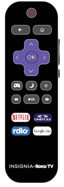 INSIGNIA 06-518W21-BY01X ROKU TV REMOTE CONTROL