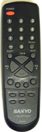 SANYO 076E0RU011 076E0RU01A TV Remote Control