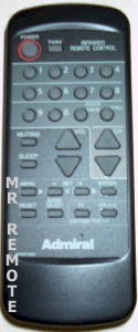 ADMIRAL 076R074220 TV Remote