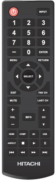 HITACHI 098003063100 Remote Control