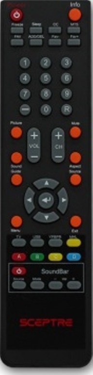 SCEPTRE 142022370003C TV Remote
