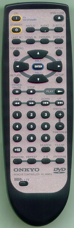 ONKYO 24140449 RC-449DV Remote Control