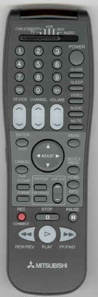 MITSUBISHI 290P106010 - MITSUBISHI 290P106A10, 290P106B10, 290P106C10 Remote Control