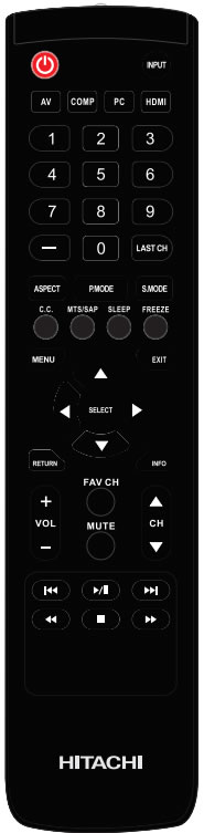 HITACHI 39K3 Remote Control