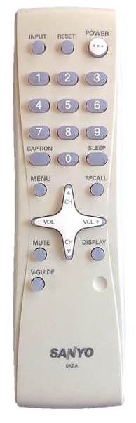SANYO 6450750984 GXBA TV Remote Control