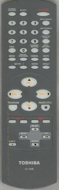 TOSHIBA AD301651 (VC-N2B) TV/VCR Remote Control