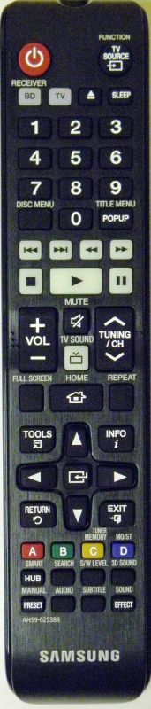 SAMSUNG AH59-02538B Home Theater Remote