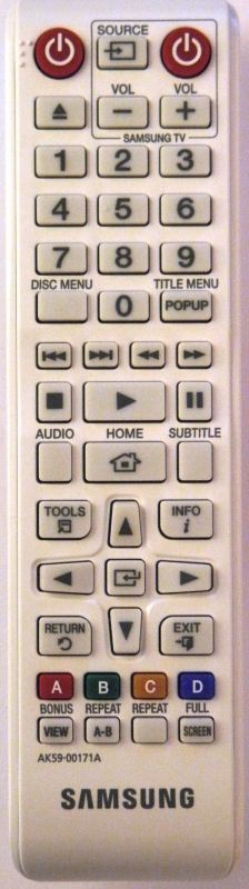 SAMSUNG AK59-00171A BLU RAY Remote Control