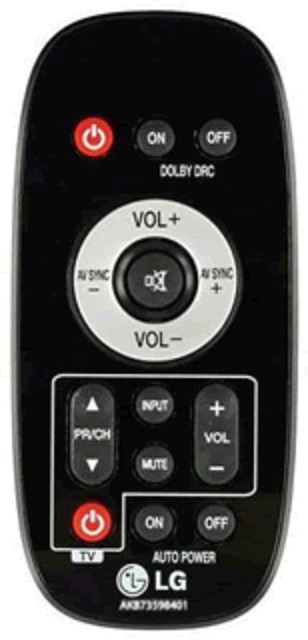 LG AKB73598401 Sound Bar Remote