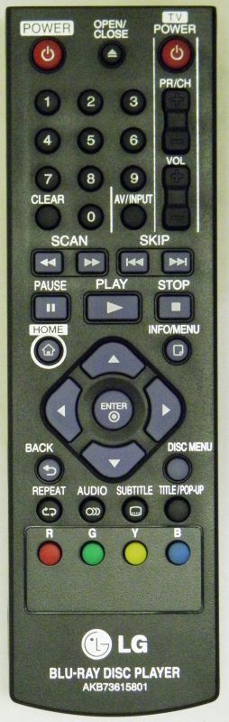 LG AKB73615801 Blu Ray Remote