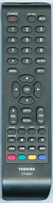 TOSHIBA CT-8031 (75031607) Remote Control