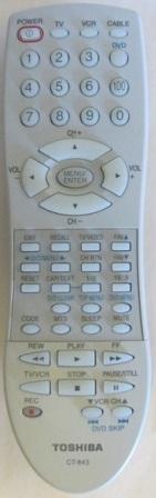 TOSHIBA CT-843 Remote Control
