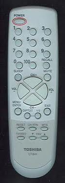 TOSHIBA CT-844 Remote Control