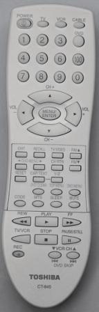 TOSHIBA CT-845 Remote Control
