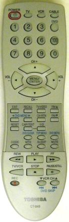 TOSHIBA CT-847 Remote Control