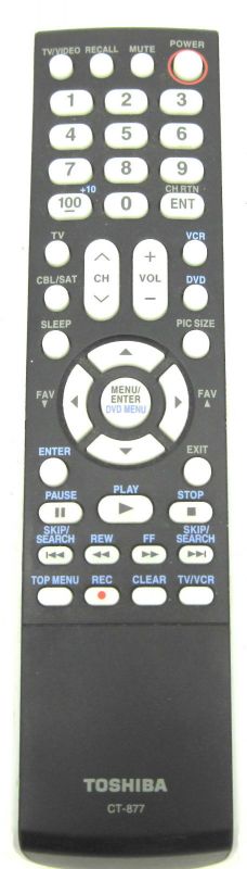 TOSHIBA CT-877 TV Remote