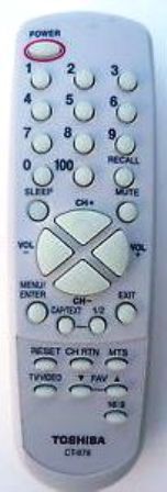 TOSHIBA CT-878 Remote Control