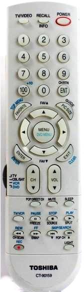 TOSHIBA CT-90159 Remote Control