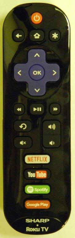 SHARP EN3C32R ROKU TV Remote Control