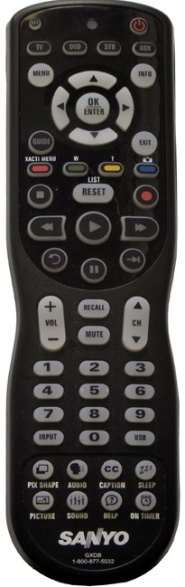 SANYO GXDB TV Remote Control