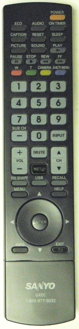 SANYO GXEC TV Remote Control