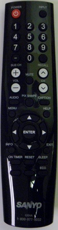 SANYO GXHA TV Remote Control