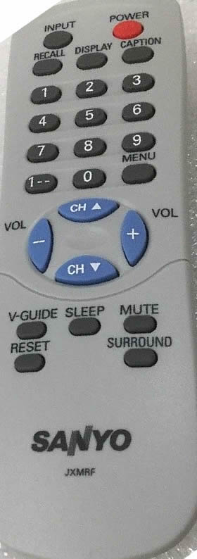 SANYO JXMRF TV Remote Control