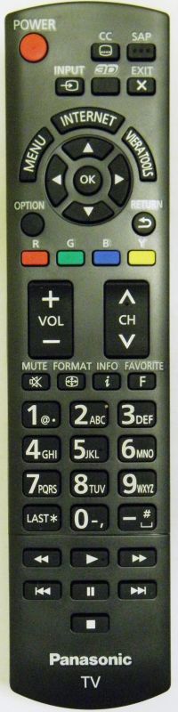 PANASONIC N2QAYB000704 Remote Control