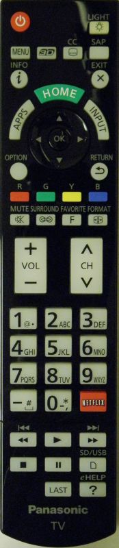 PANASONIC N2QAYB000927 Remote Control