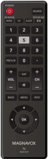 MAGNAVOX NH417UP TV Remote