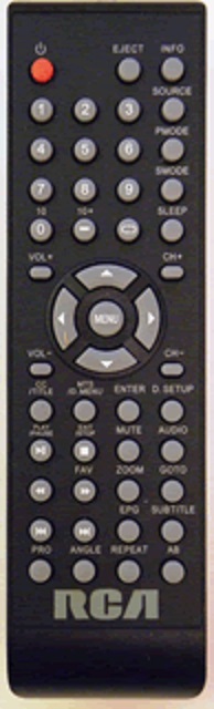RCA RLDV3282A TV/DVD Remote Control