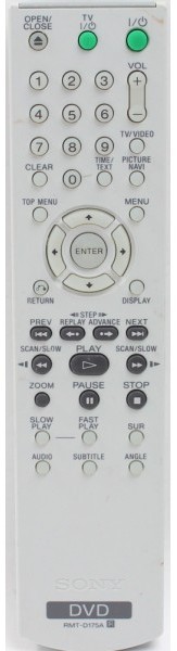 SONY RMT-D175A DVD Remote