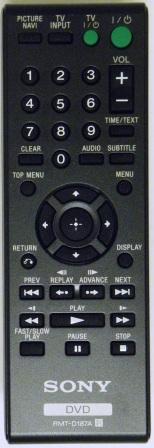 SONY RMT-D187A Remote Control