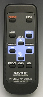 SHARP RRMCG1003MPPZ Monitor Display Remote Control
