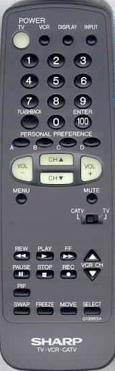 SHARP RRMCG1396CESA TV Remote