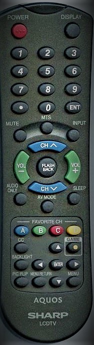 SHARP RRMCGA546WJSA TV Remote