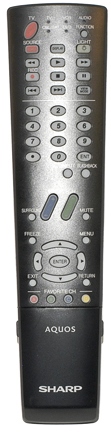 SHARP RRMCGA669WJSA - SHARP GA669WJSA TV Remote