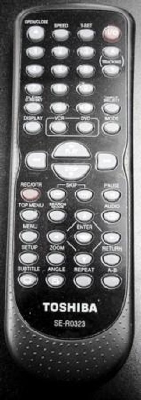 TOSHIBA SE-R0323 DVD/VCR Remote