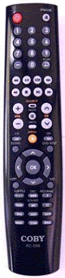 COBY TF-DVD2495 TV/DVD Remote