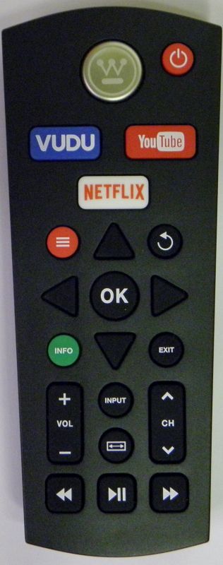 WESTINGHOUSE WD32FB2530 WD40FB2530 TV Remote