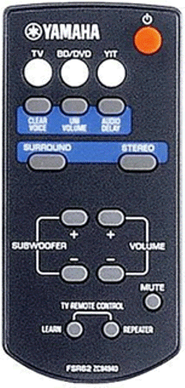 YAMAHA ZC949400 FSR62 ZC94940 Sound Bar Remote