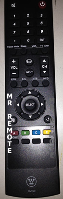 WESTINGHOUSE RMT-22 TV Remote